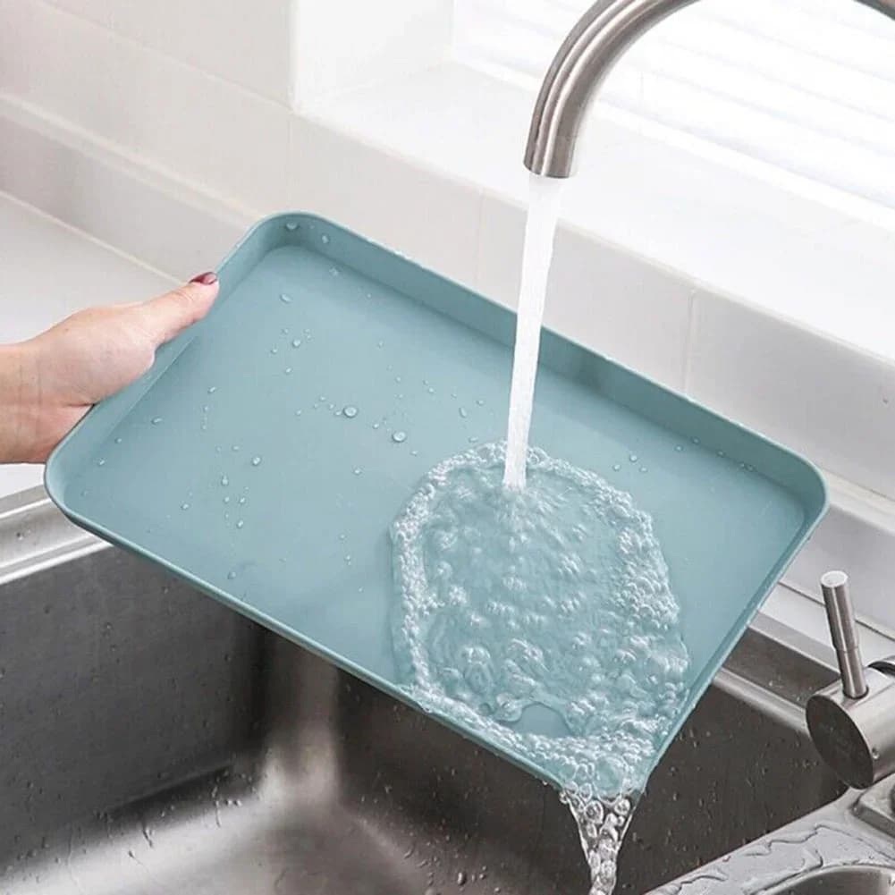 Tavă dreptunghiulară din plastic pentru servire, antiderapantă și rezistentă la zgârieturi
