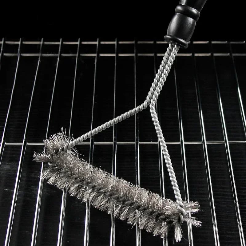 Perie din sârmă de inox pentru curățat grătarul - Accesoriu antiaderent pentru grătar