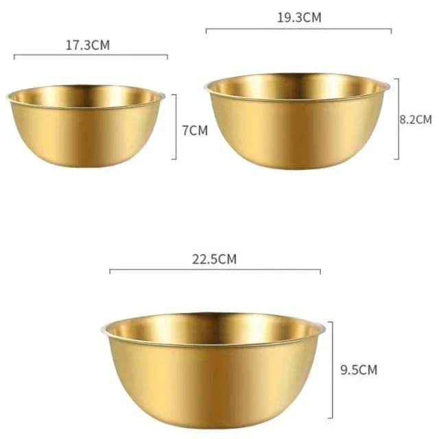 Set 1-3 boluri din inox cu gradație pentru gătit, copt și depozitare