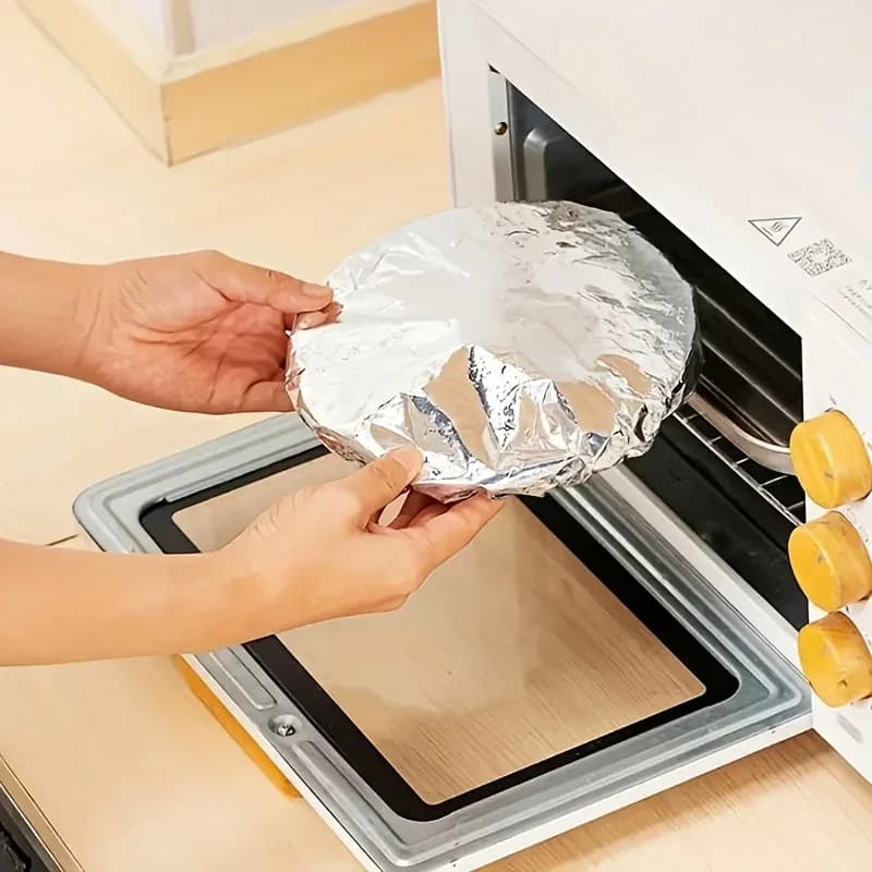 Set 10/100 capace termoizolante din folie de aluminiu pentru boluri și farfurii