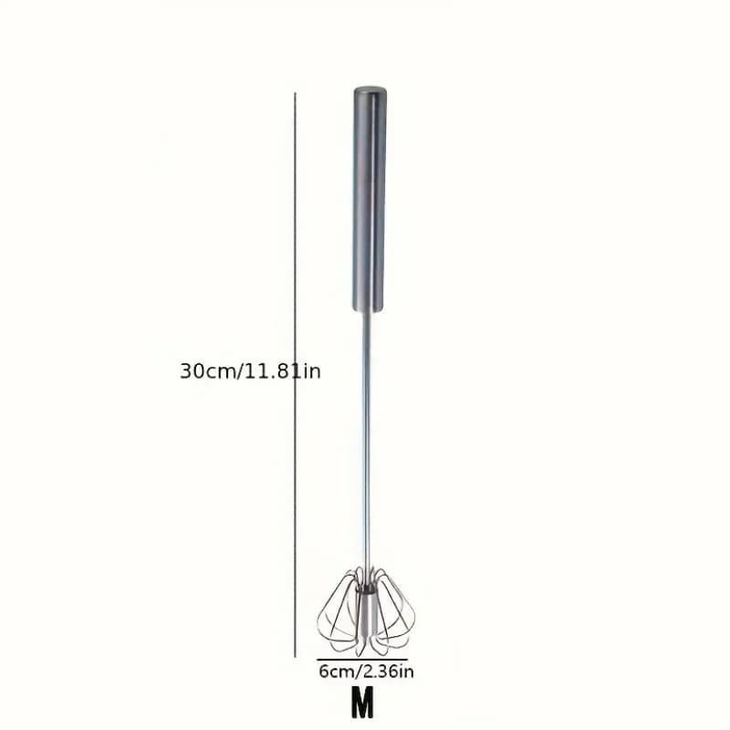 Tel semiautomat din inox pentru ouă și cremă, mixer manual de bucătărie