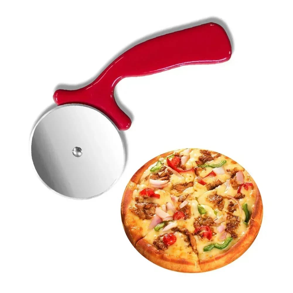 Rulou tăietor pentru pizza și aluat din inox