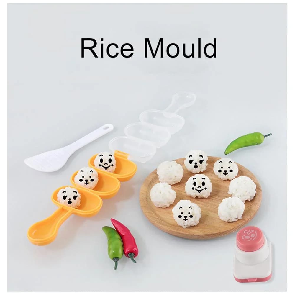 Perforator alge nori și forme Onigiri pentru decor Bento, model fețe vesele