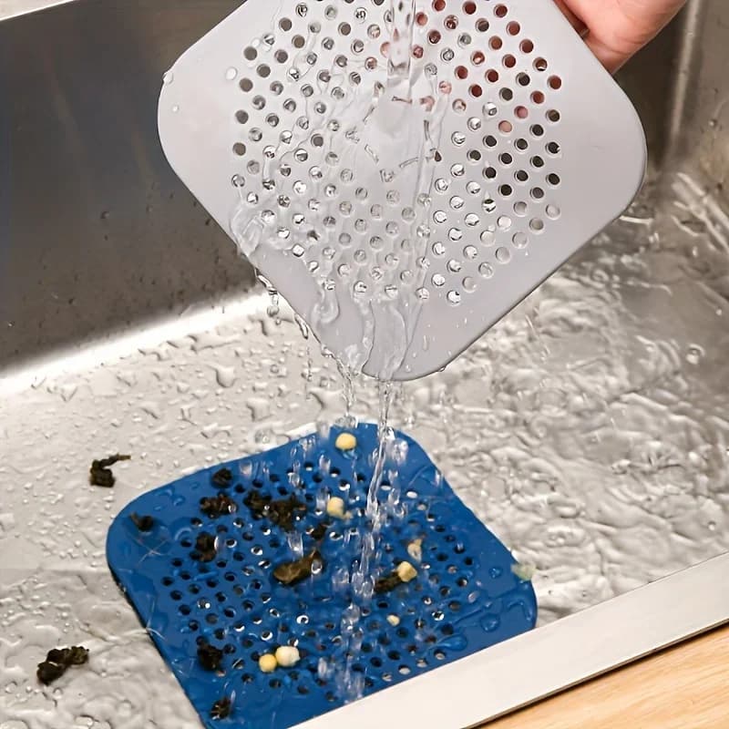 Set 3 filtre din silicon pentru scurgere chiuvetă, cadă și duș, sită anti-păr