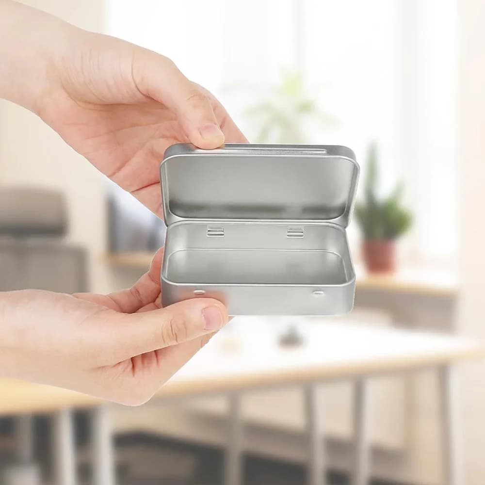 Set 6 cutii metalice cu capac, mini recipiente portabile pentru depozitare bomboane și mărunțișuri