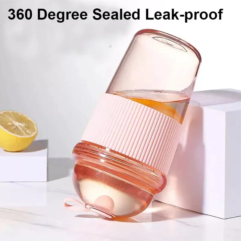 Pahar portabil cu pai rabatabil, 430 ml