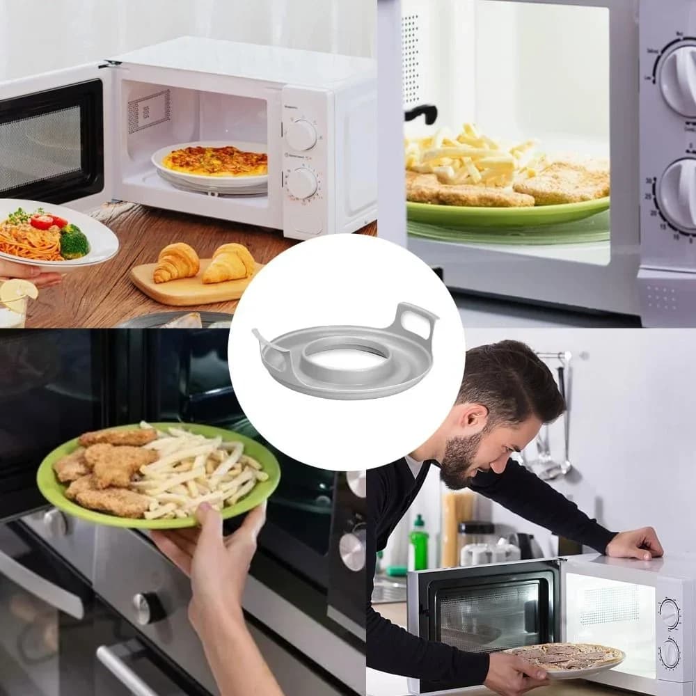 Tavă suport pentru cuptorul cu microunde, din PP, suport pentru farfurii și boluri
