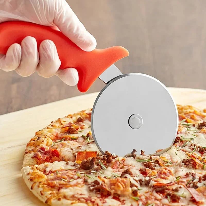Rulou tăietor pentru pizza și aluat din inox