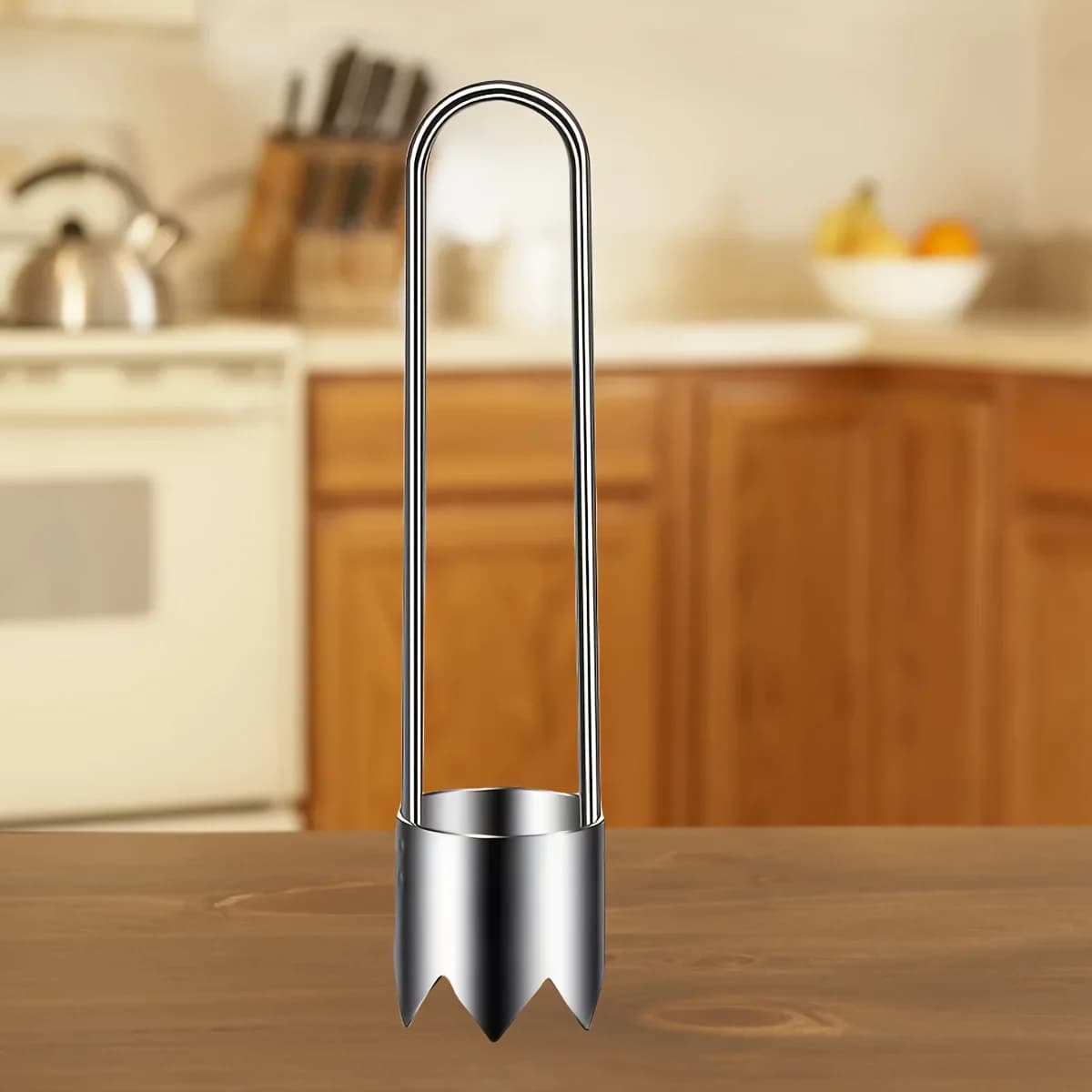 Dispozitiv din inox pentru scos cotorul la mere și ardei, 1/2/3 buc.