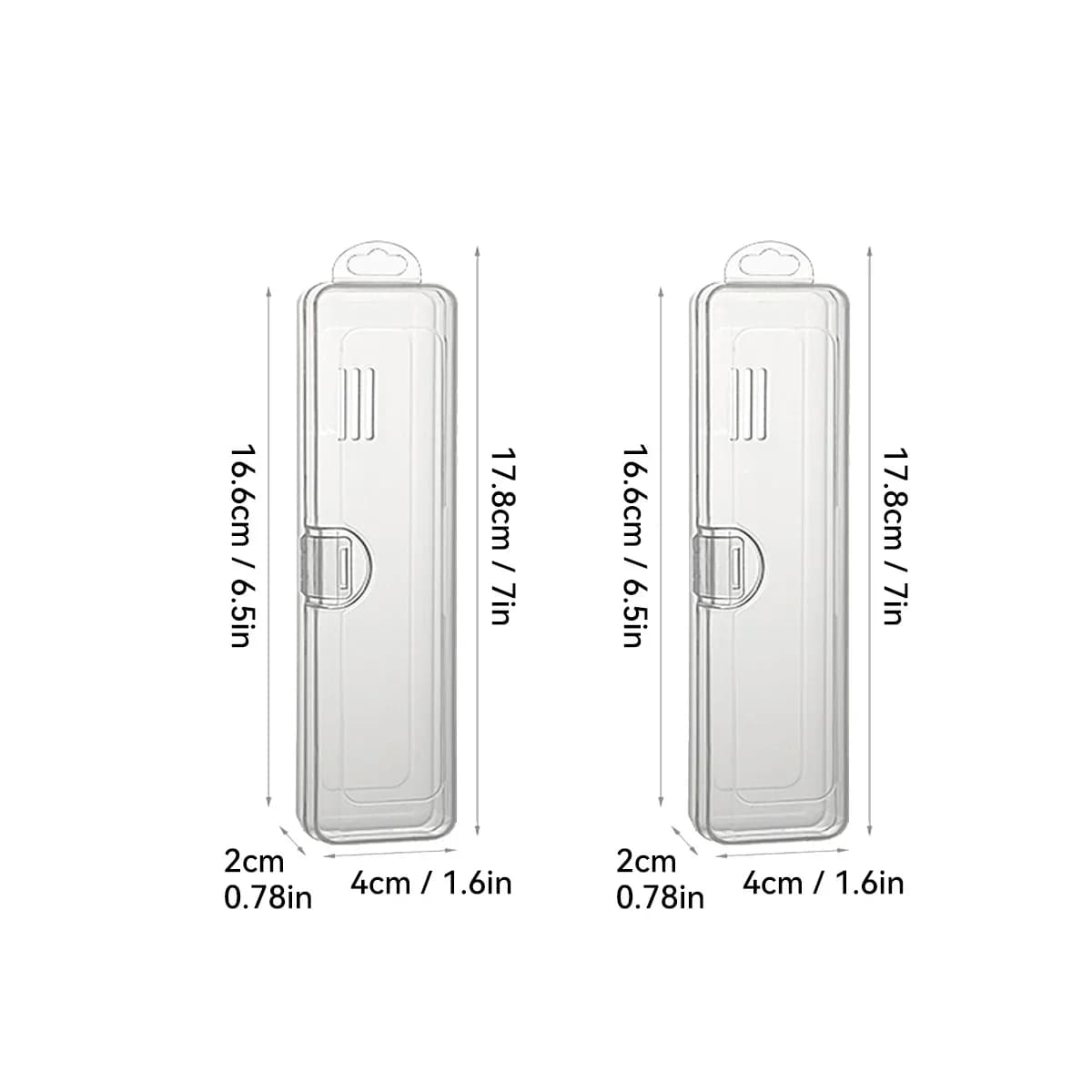 Cutie transparentă portabilă pentru tacâmuri de călătorie, antipraf