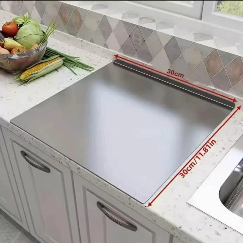 Tocător mare pliabil din inox pentru bucătărie și grătar, uz casnic și exterior
