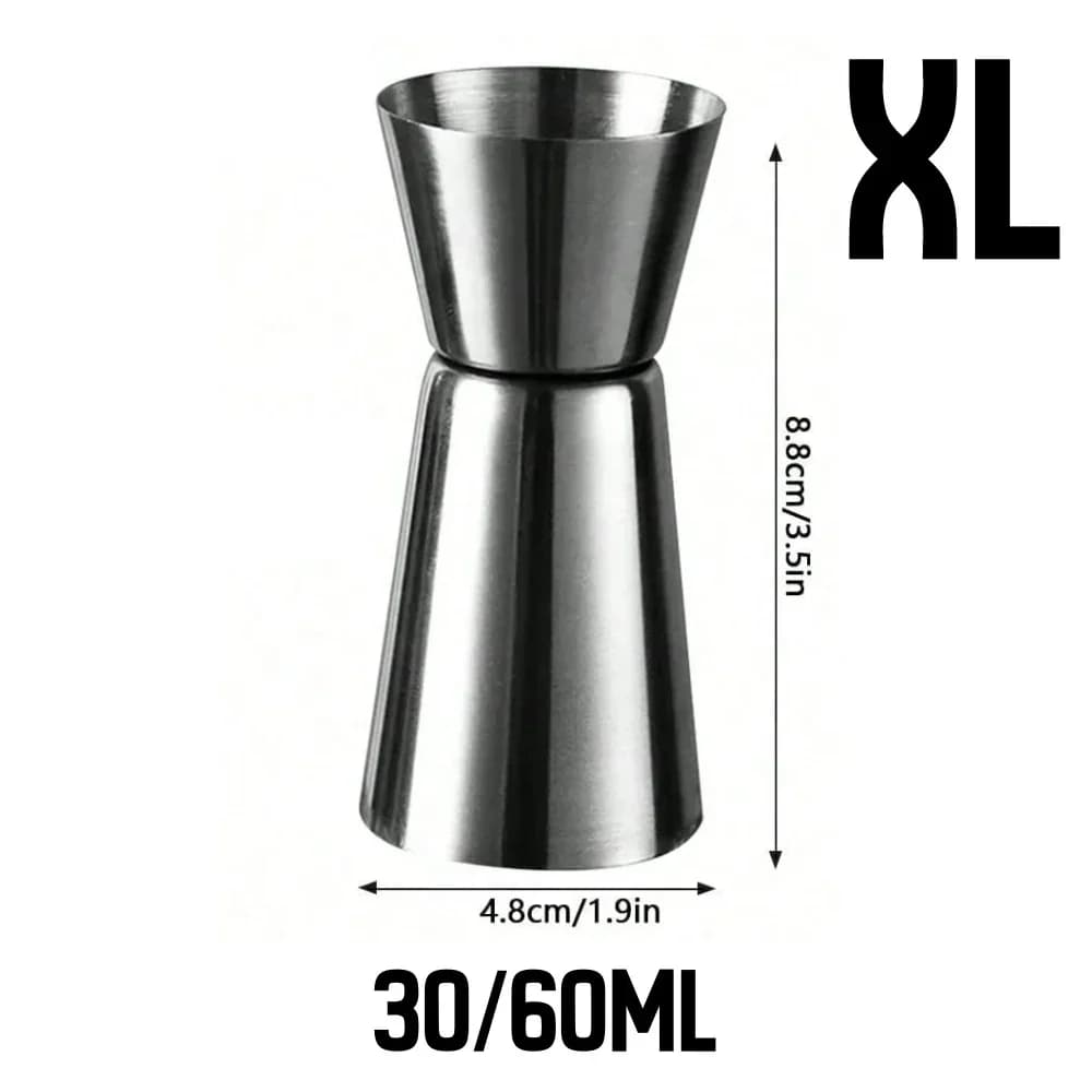 Pahar gradat dublu din inox pentru cocktailuri, jigger bar