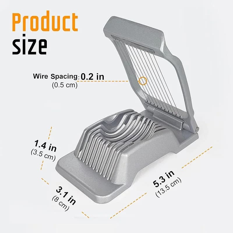 Feliator de ouă și fructe moi din aluminiu rezistent, cu fire din inox