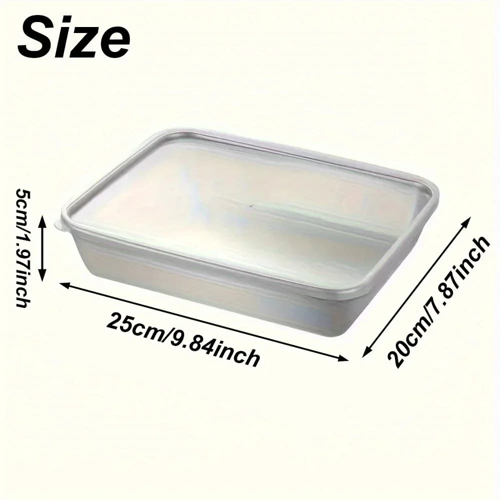 Set 3 caserole din inox cu capac transparent, etanșe și stivuibile, pentru prânz și camping