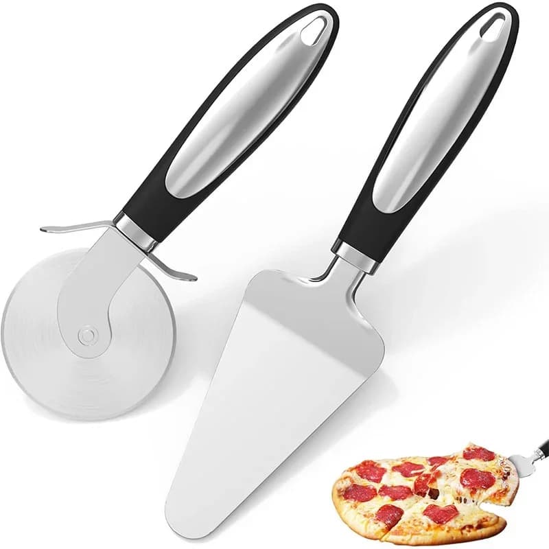 Rolă din inox pentru tăiat pizza, aluat și prăjituri