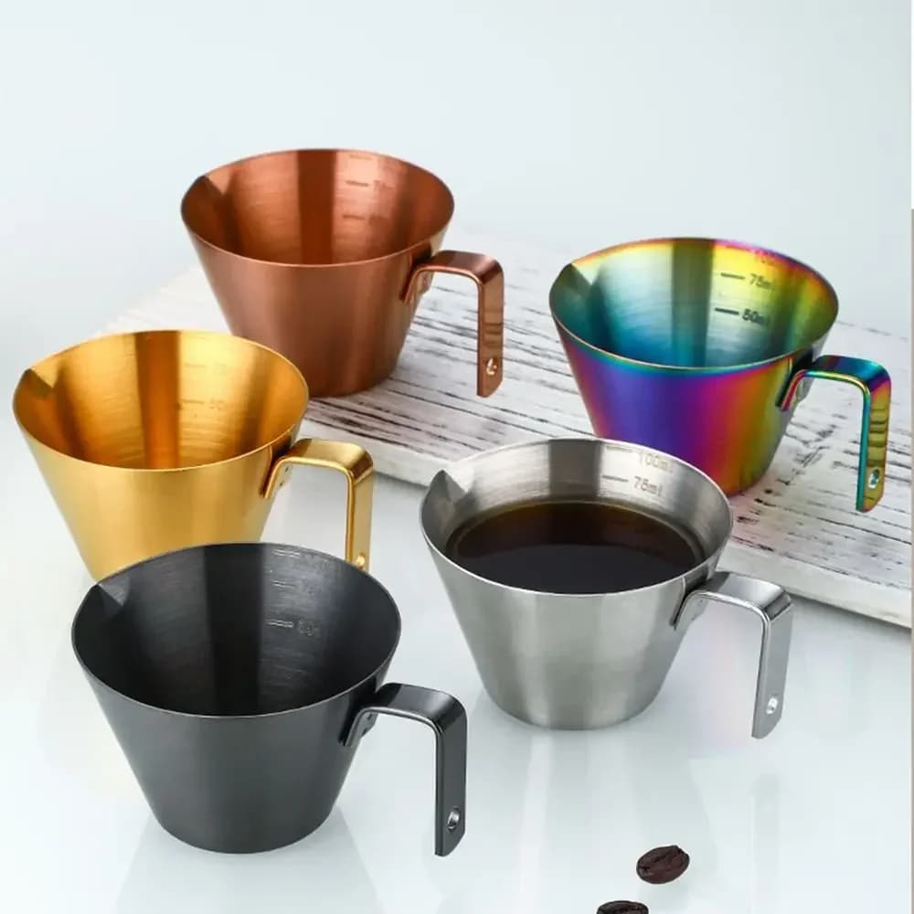 Cană gradată pentru espresso din inox 304, cupă de măsurare cafea
