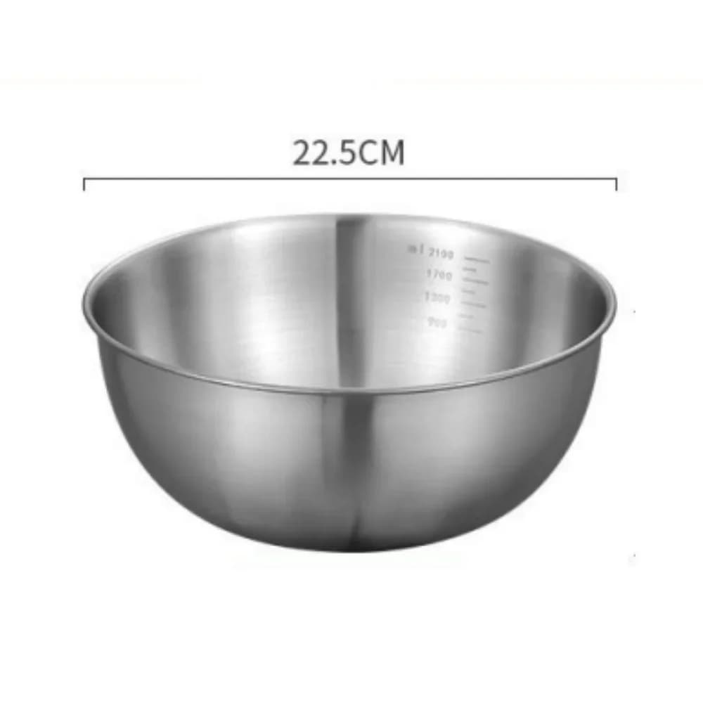 Set 1-3 boluri din inox cu gradație pentru gătit, copt și depozitare