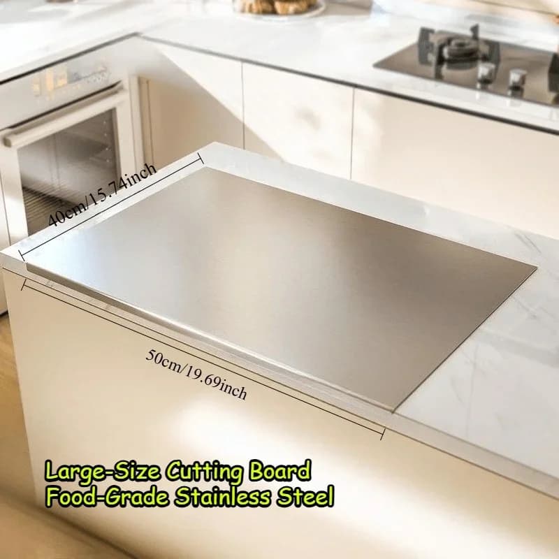 Tocător mare pliabil din inox pentru bucătărie și grătar, uz casnic și exterior