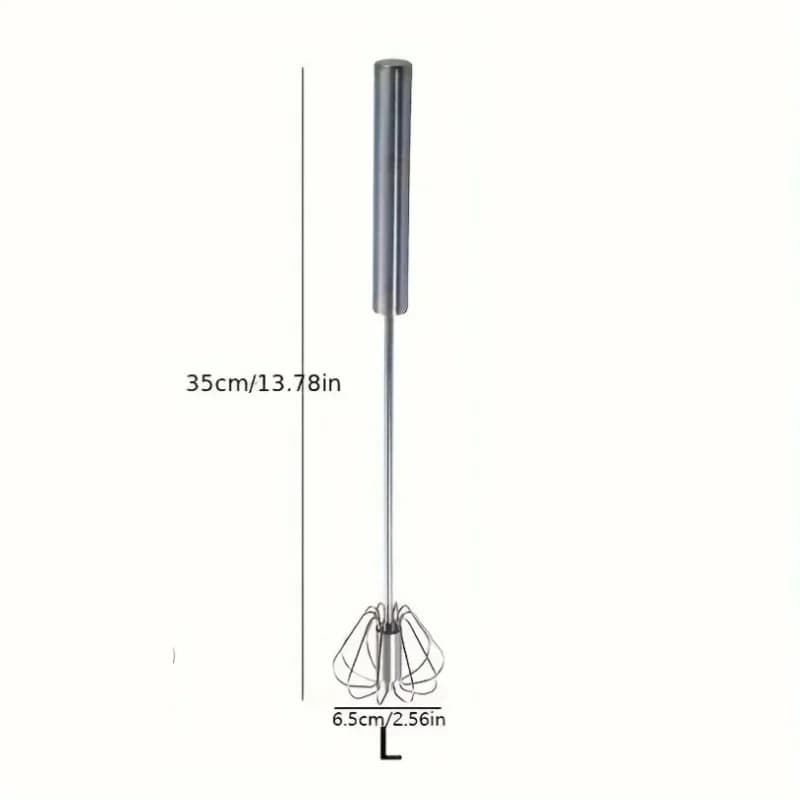 Tel semiautomat din inox pentru ouă și cremă, mixer manual de bucătărie