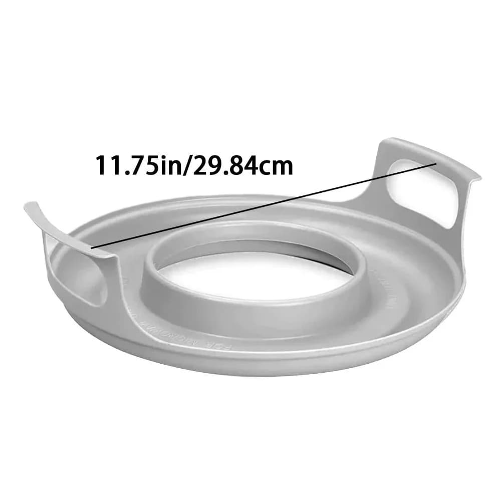 Tavă suport pentru cuptorul cu microunde, din PP, suport pentru farfurii și boluri