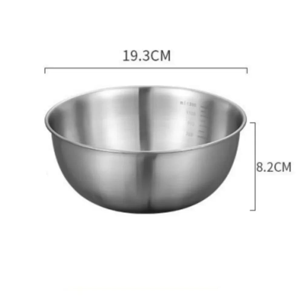 Set 1-3 boluri din inox cu gradație pentru gătit, copt și depozitare