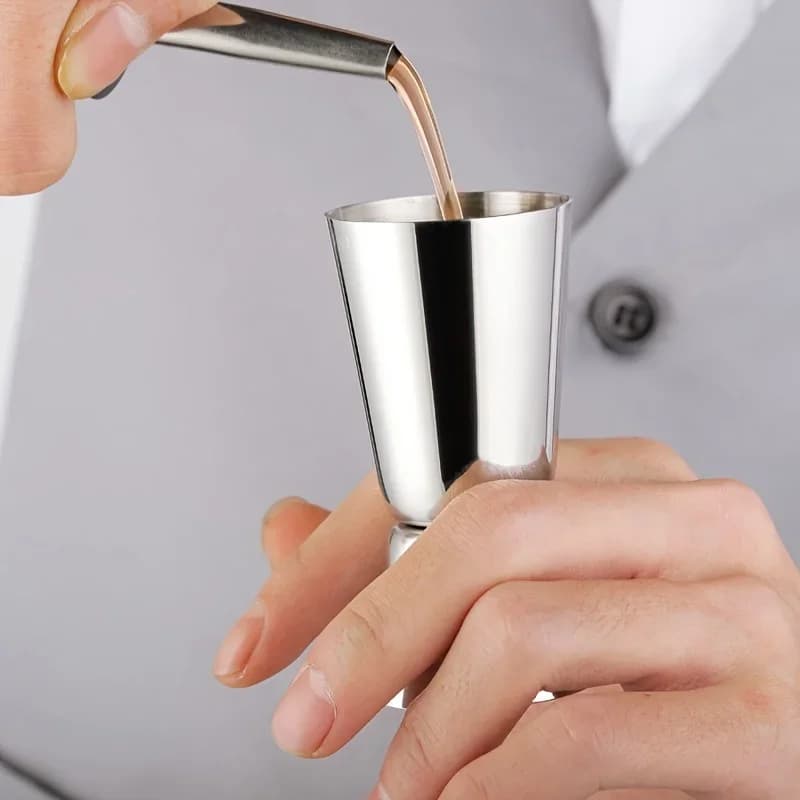 Pahar gradat dublu din inox pentru cocktailuri, jigger bar