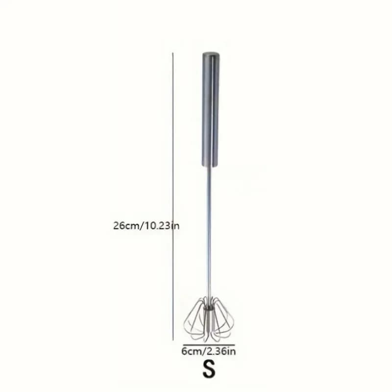 Tel semiautomat din inox pentru ouă și cremă, mixer manual de bucătărie