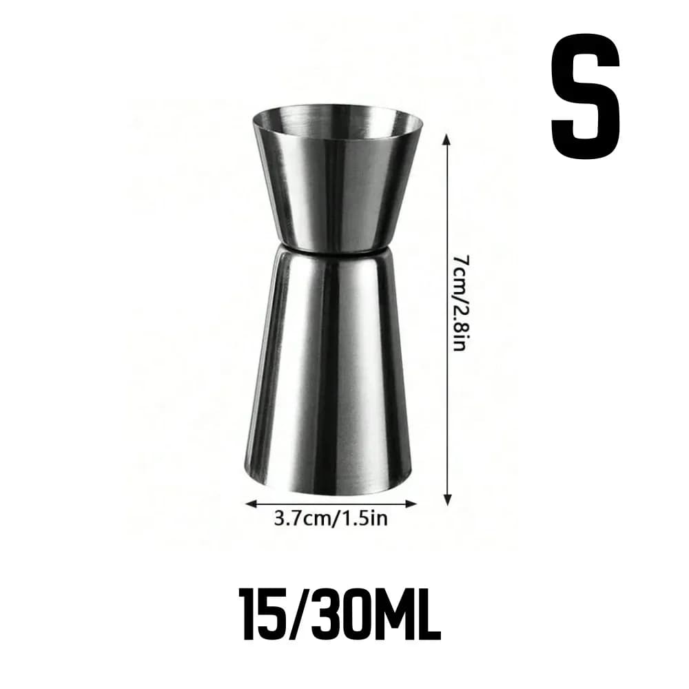 Pahar gradat dublu din inox pentru cocktailuri, jigger bar