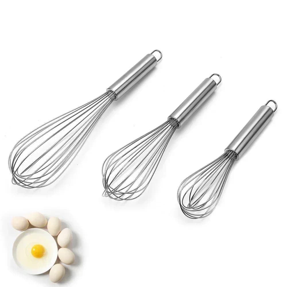 Tel tip pară din inox 6/8/10/12 inch, mixer manual pentru bucătărie