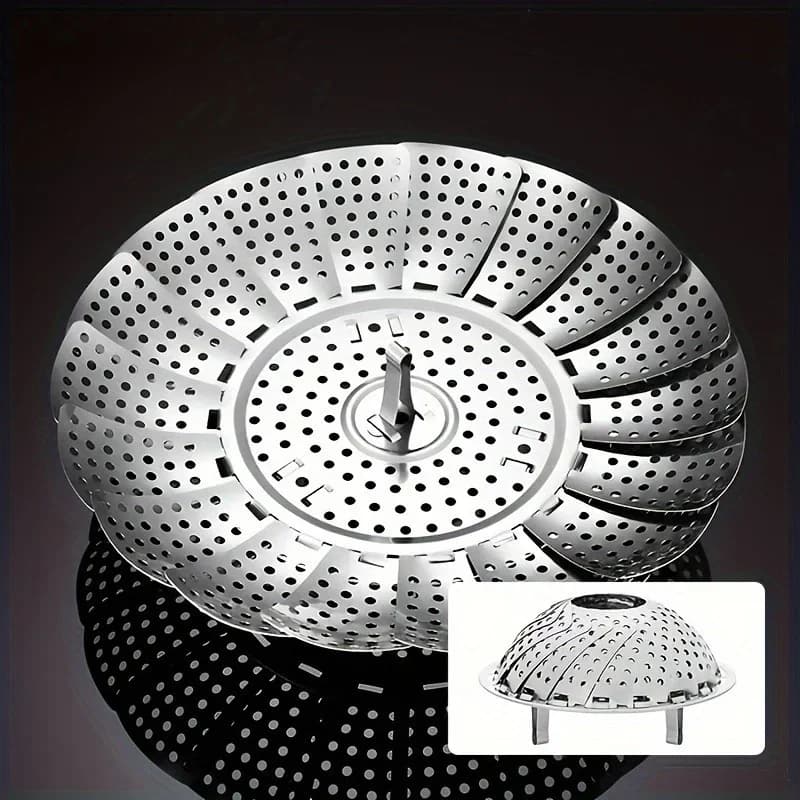 Coș extensibil din inox pentru gătit la aburi, 6-10.5", pliabil pentru oale