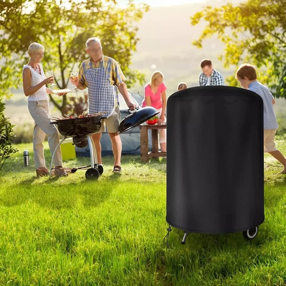 Husă impermeabilă pentru grătar rotund Raweao Kettle BBQ Weber, protecție Oxford, 57 cm