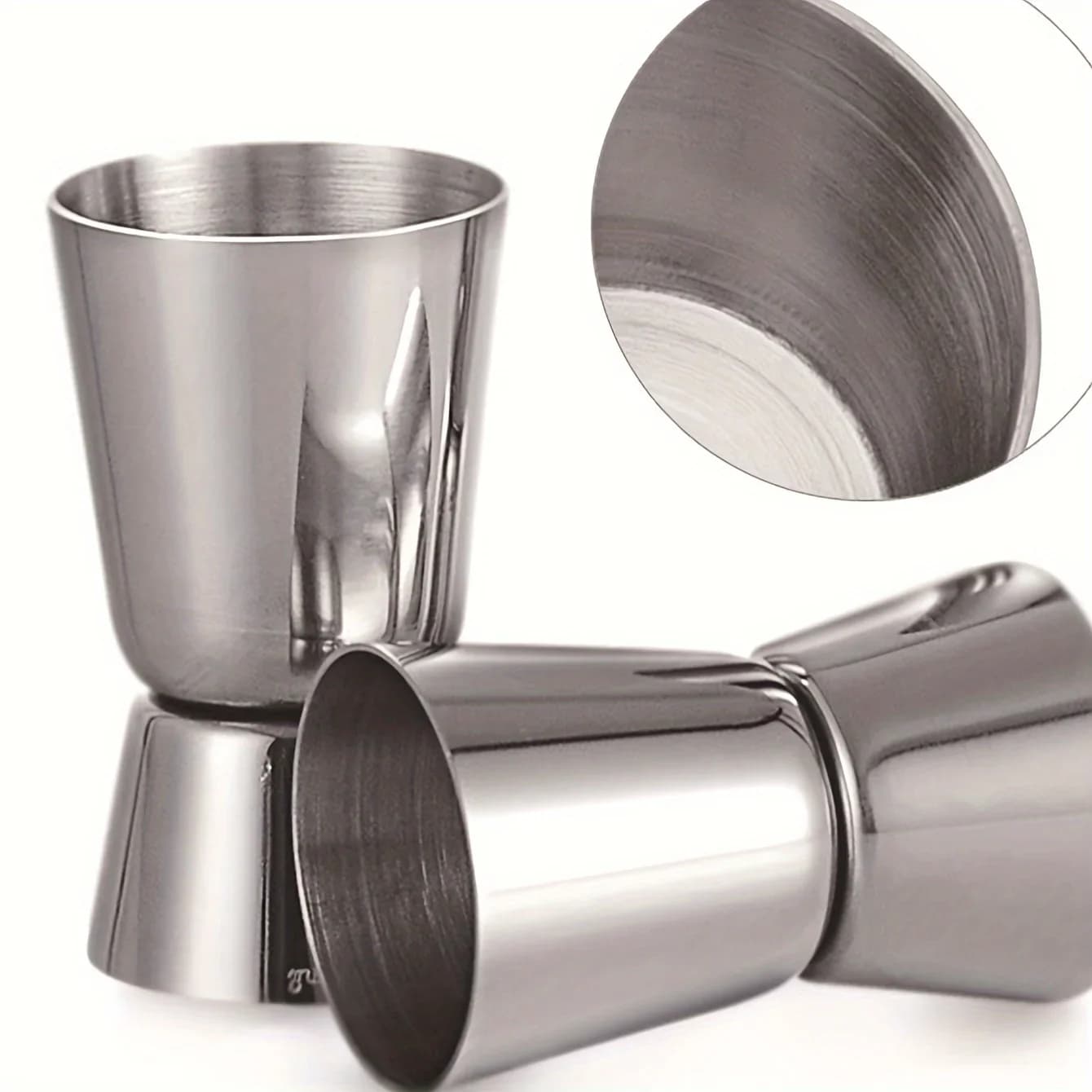 Pahar gradat dublu din inox pentru cocktailuri, jigger bar