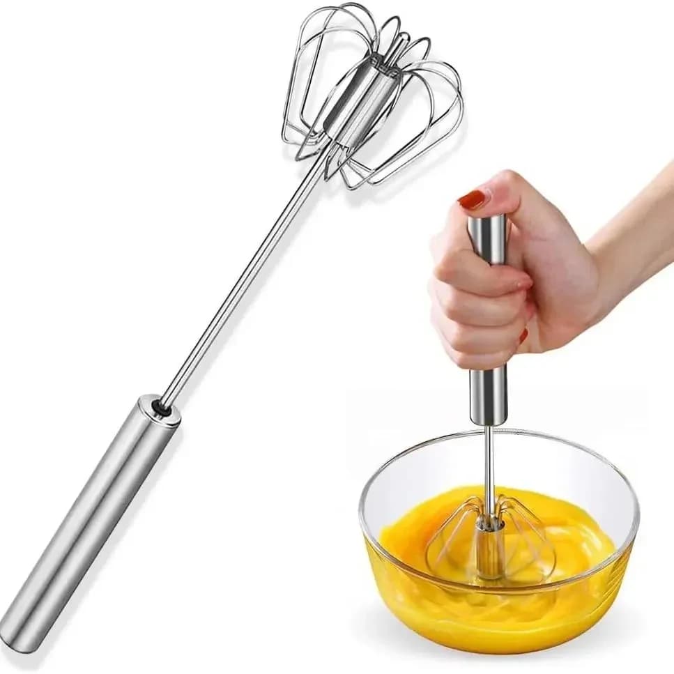 Tel semiautomat din inox pentru bătut ouă și creme