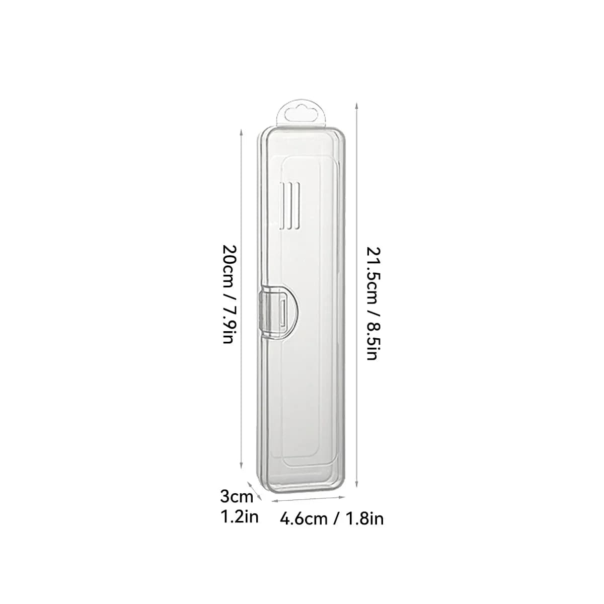 Cutie transparentă portabilă pentru tacâmuri de călătorie, antipraf