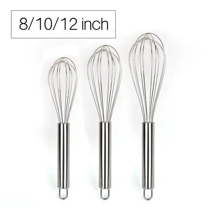 Tel tip pară din inox 6/8/10/12 inch, mixer manual pentru bucătărie
