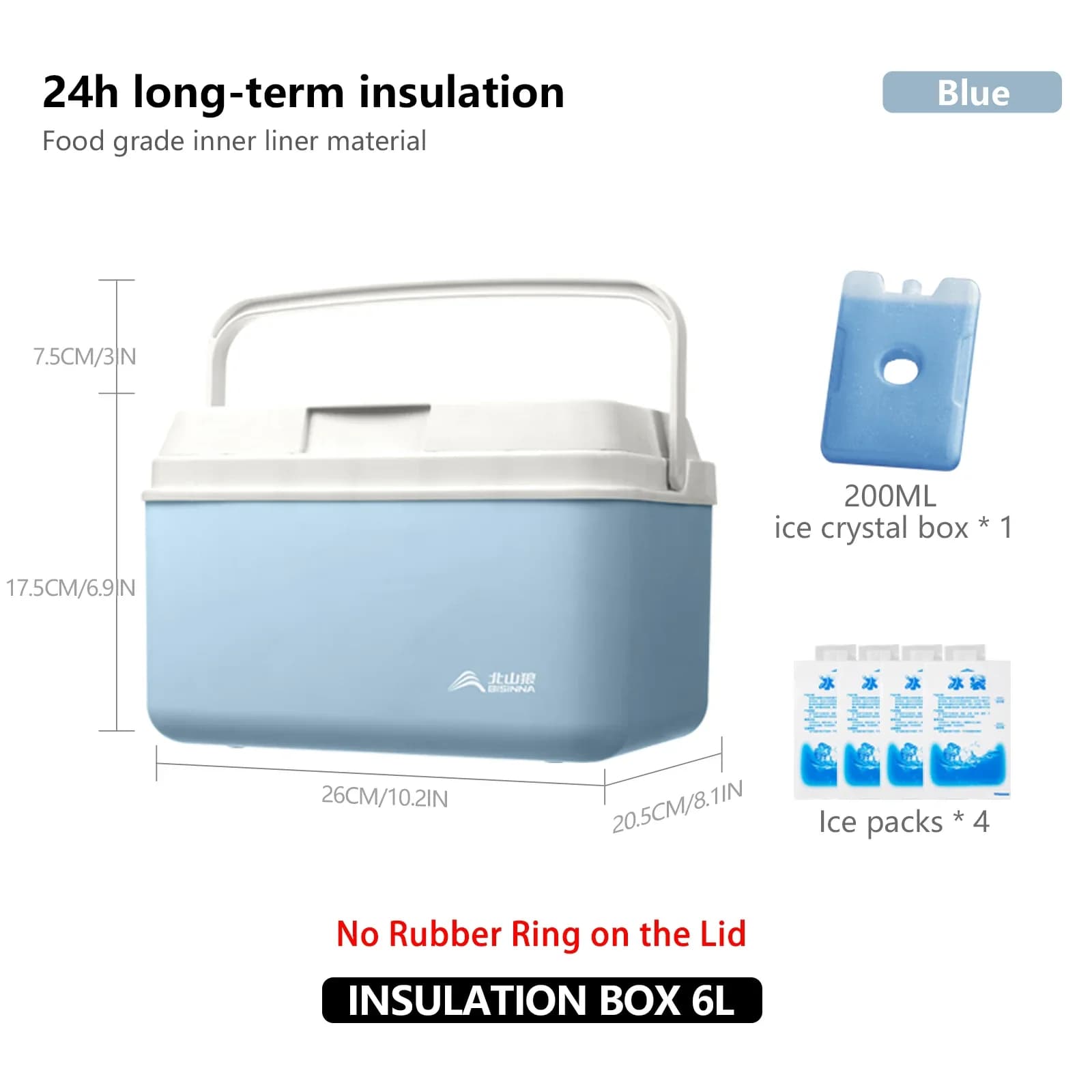 Ladă frigorifică portabilă BISINNA Camping 6L/9L/15L, pentru pescuit și picnic