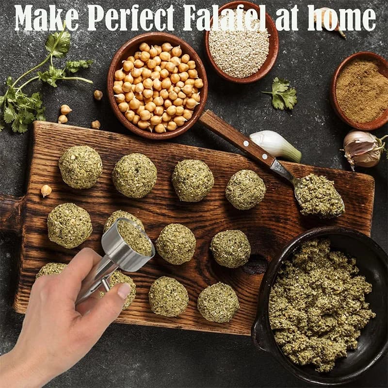Aparat profesional din inox pentru format falafel și chifteluțe