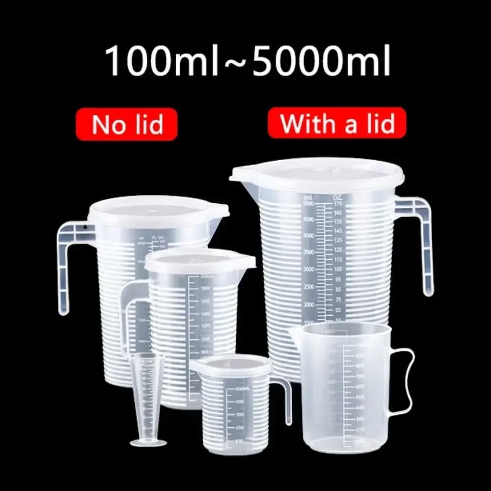 Cană gradată de bucătărie din plastic alimentar, 100-5000 ml