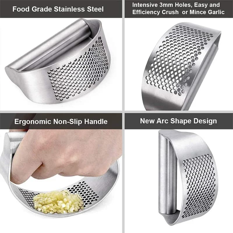 Presă manuală de usturoi și ghimbir din inox