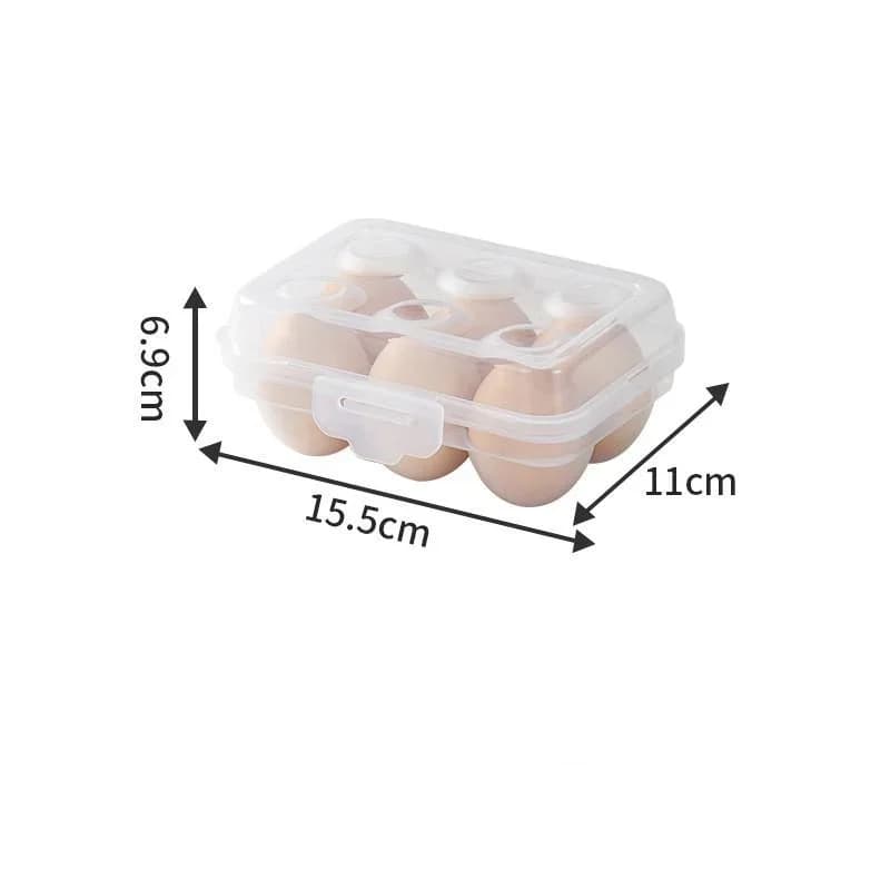 Suport pentru ouă din plastic cu capac pentru frigider și camping