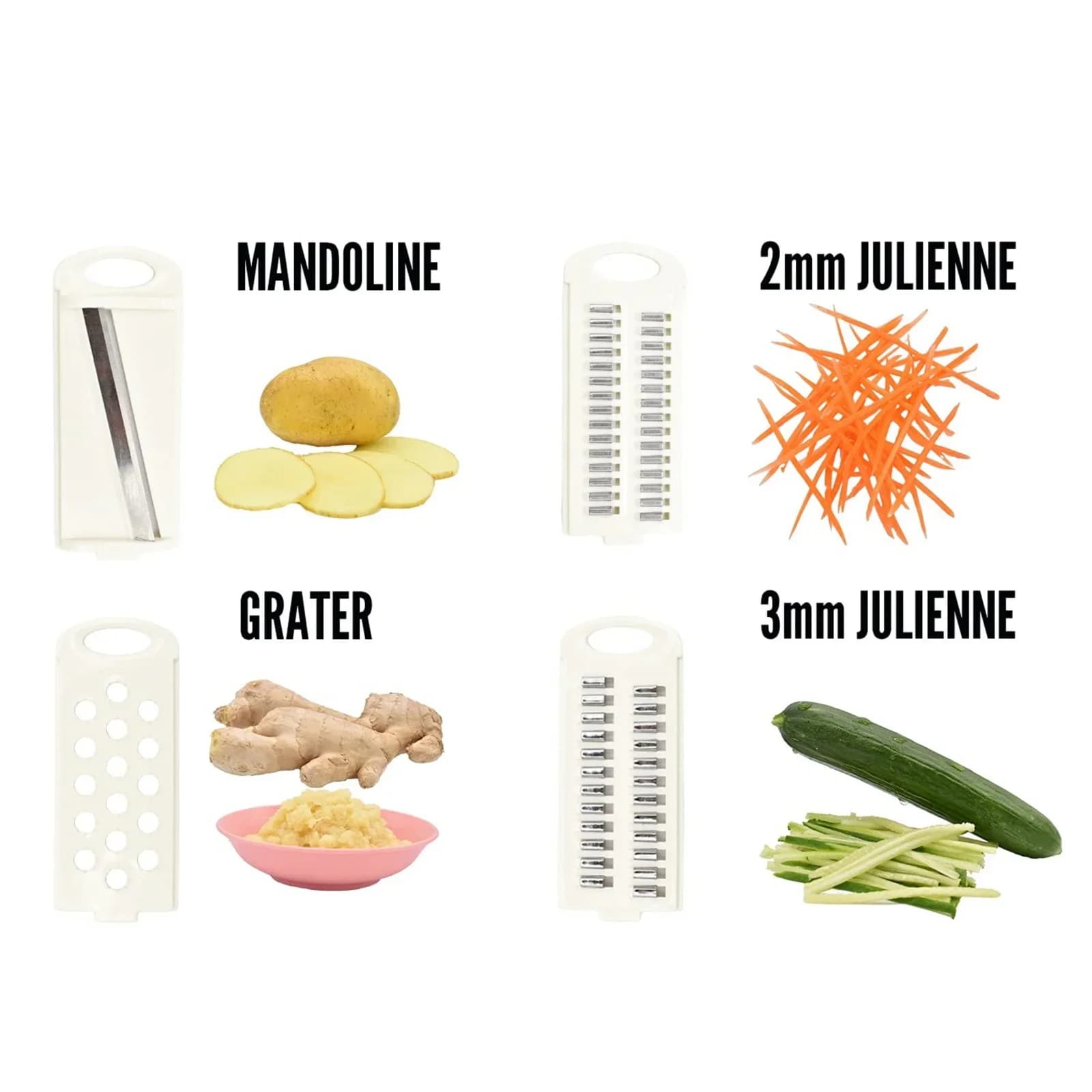 Feliator și răzătoare multifuncțională 5 în 1 pentru legume și fructe