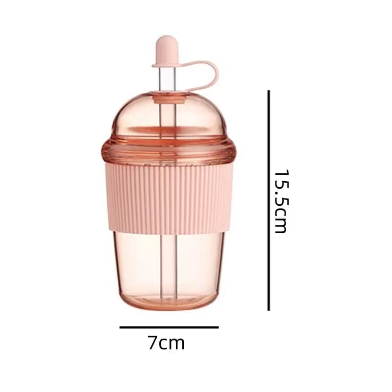 Pahar portabil cu pai rabatabil, 430 ml