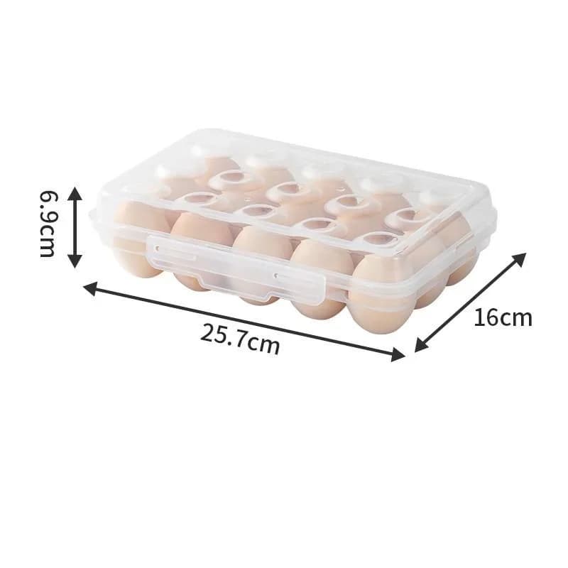 Suport pentru ouă din plastic cu capac pentru frigider și camping