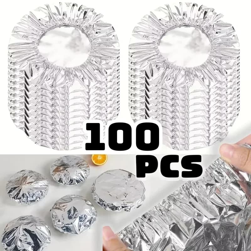 Set 10/100 capace termoizolante din folie de aluminiu pentru boluri și farfurii
