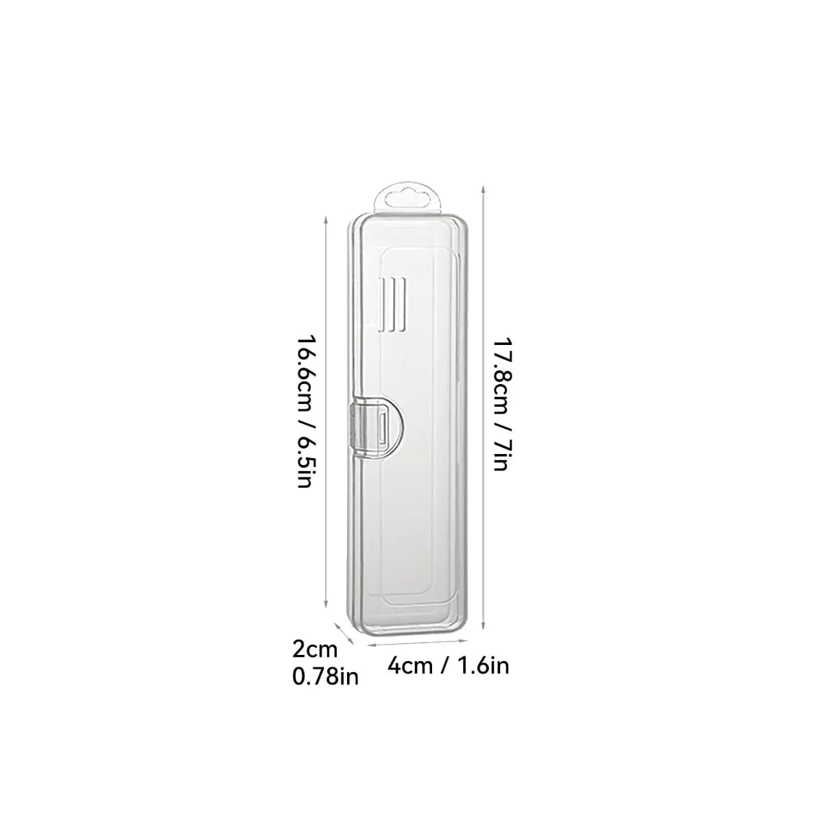 Cutie transparentă portabilă pentru tacâmuri de călătorie, antipraf