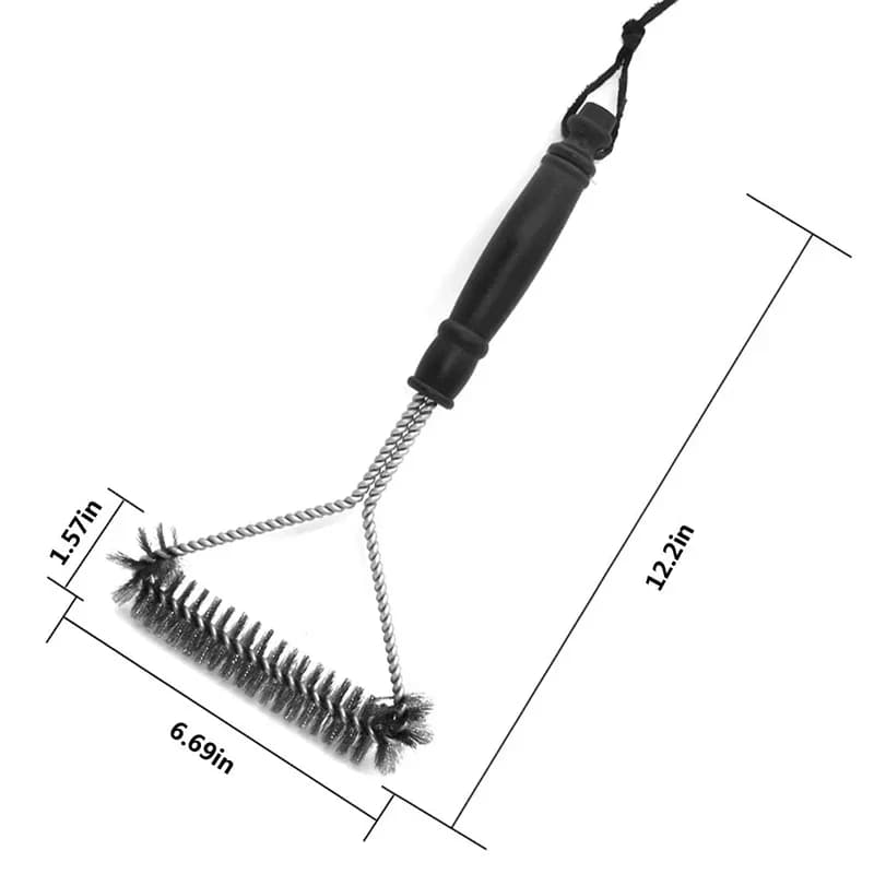 Perie din sârmă de inox pentru curățat grătarul - Accesoriu antiaderent pentru grătar