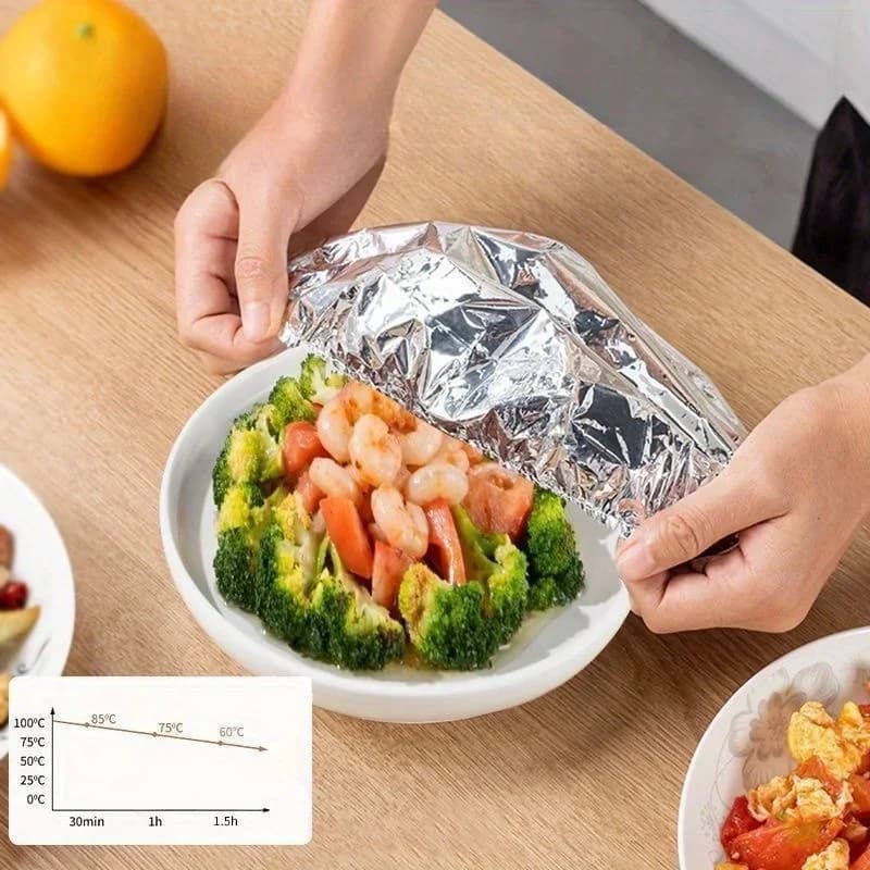 Set 10/100 capace termoizolante din folie de aluminiu pentru boluri și farfurii