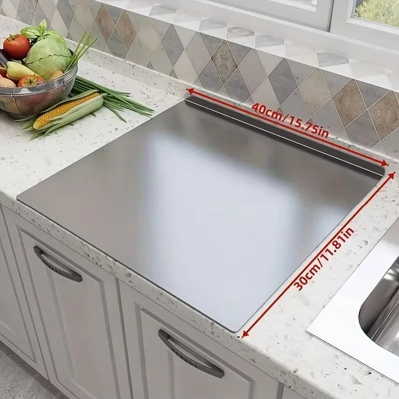 Tocător mare pliabil din inox pentru bucătărie și grătar, uz casnic și exterior