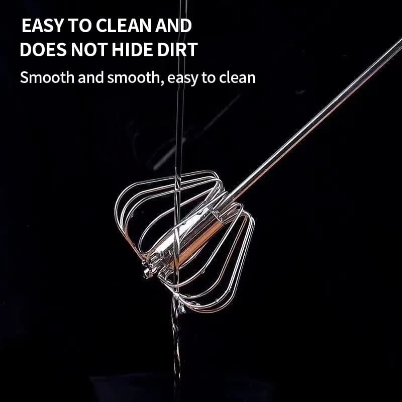 Tel semiautomat rotativ din inox, mixer manual pentru ouă și creme