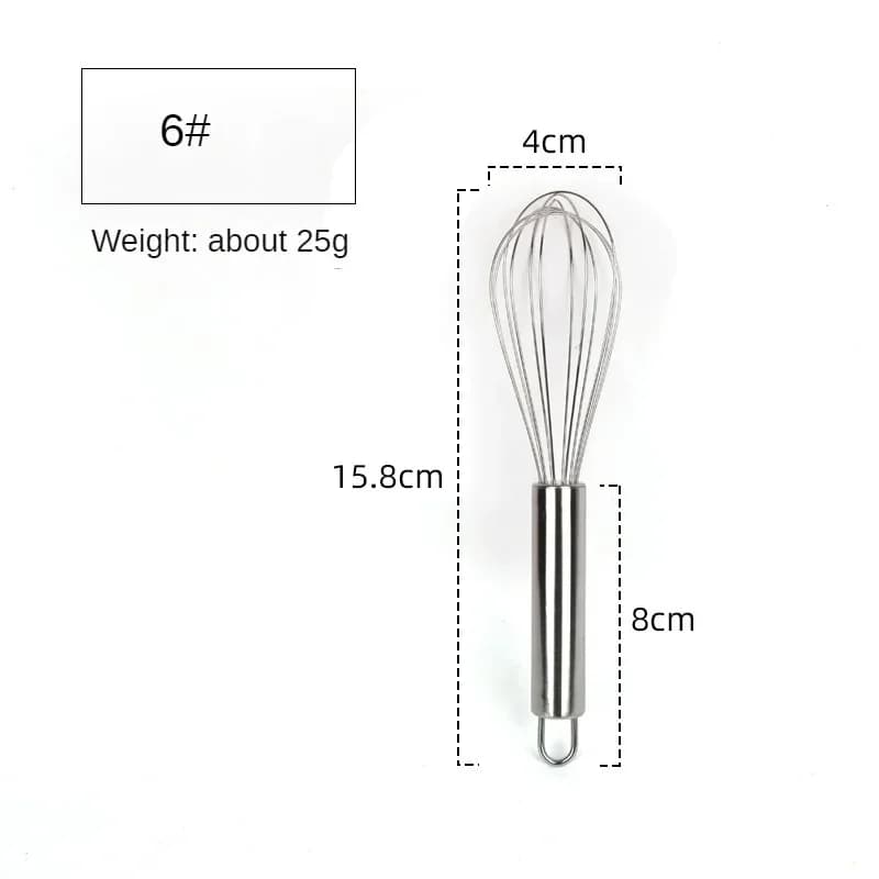 Tel tip pară din inox 6/8/10/12 inch, mixer manual pentru bucătărie
